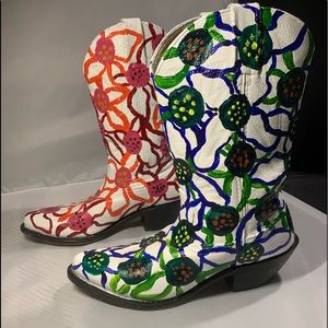 Hand painted cowboy boats